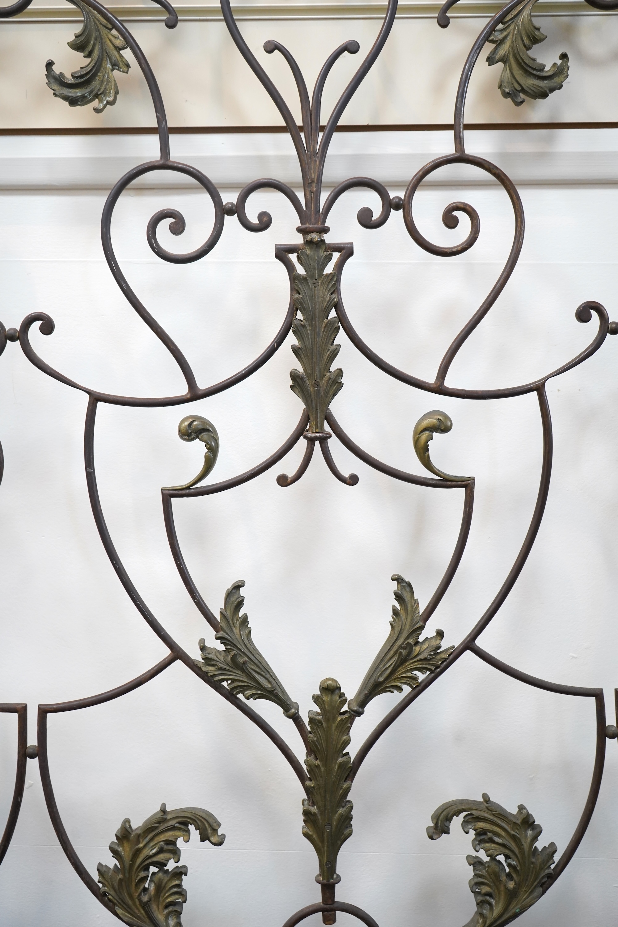 A pair of French wrought iron gates, c.1900